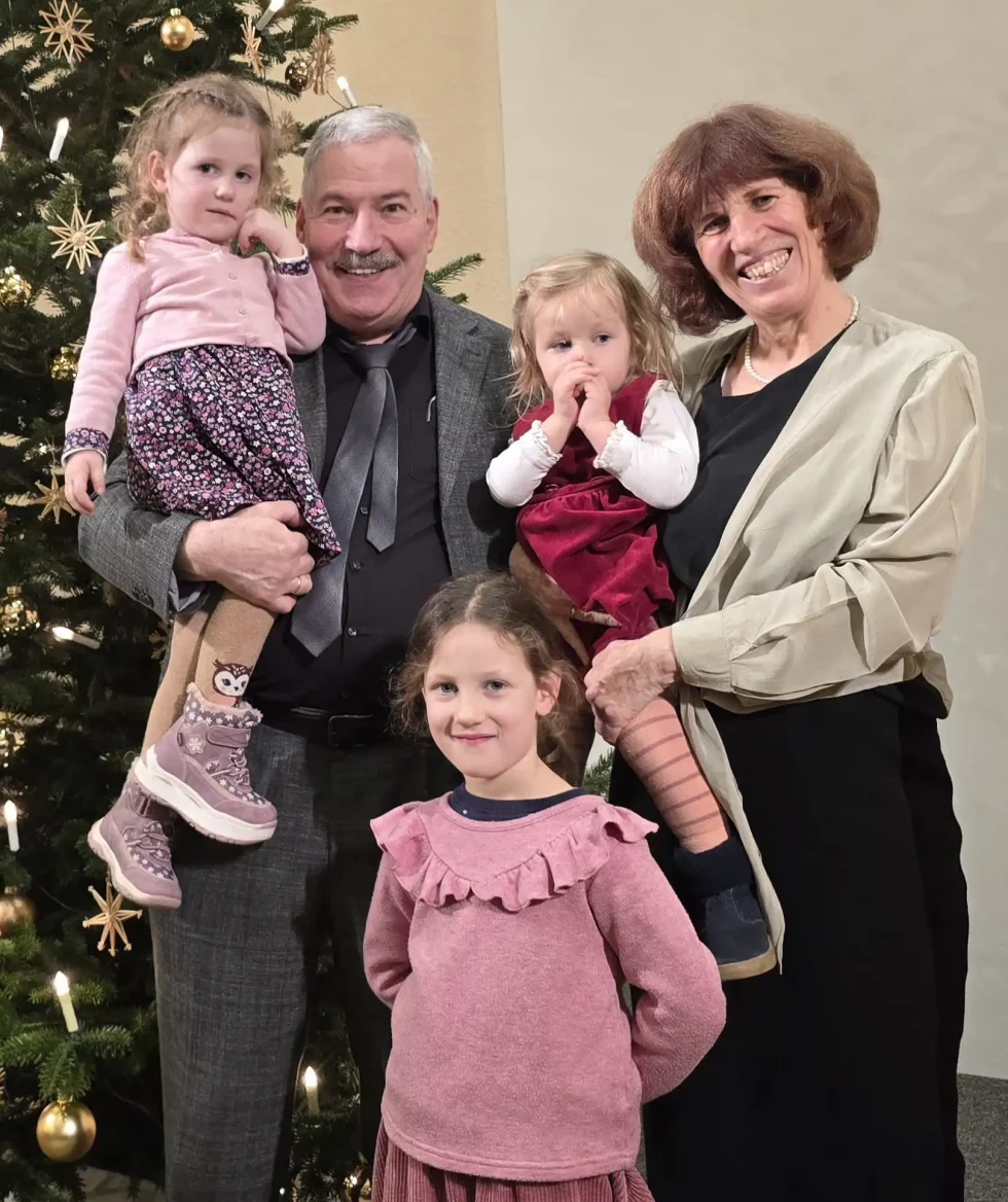 Sylvia Plock mit ihrer Familie