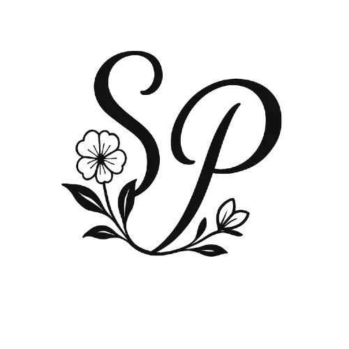 Logo Sylvia Plock mit Blumen